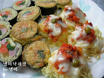 김밥라면과 라면피자